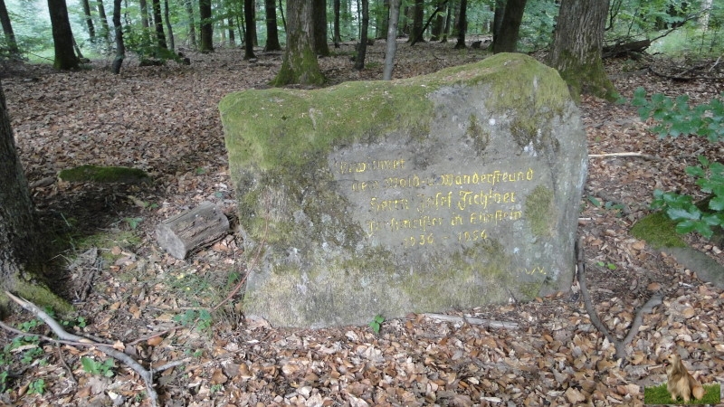 Ritterstein Nr. 304-2 Gewidmet dem Wald- und Wanderfreund Herrn Josef Fichtner Forstmeister in Elmstein 1936 - 1956.JPG - Ritterstein Nr.304 Gewidmet dem Wald- und Wanderfreund Herrn Josef Fichtner Forstmeister in Elmstein 1936 - 1956